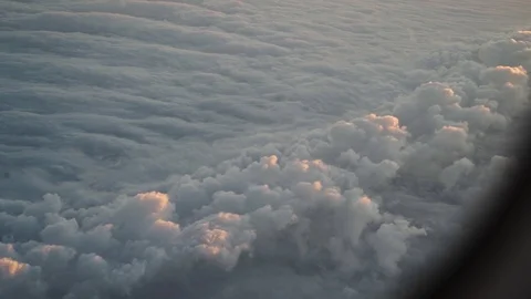 Clouds from Airplane Window 스톡 동영상 112845379