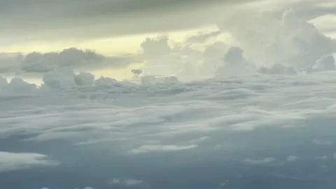 Clouds from airplane window Stock Footage 304554866