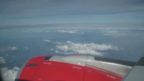 The clouds from airplane wondows Stock Footage 137076663
