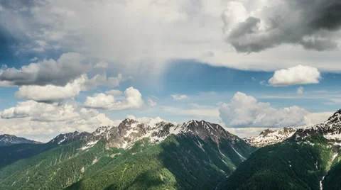 Clouds in the alps time lapse Stock Footage 39595790