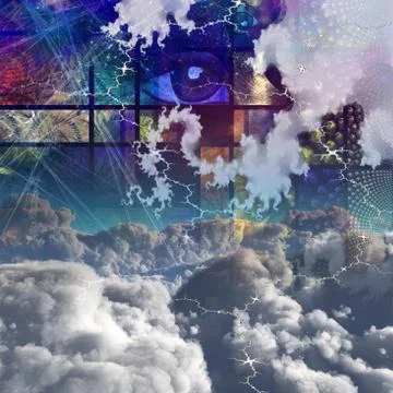 Clouds and abstract Stock Illustration