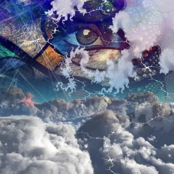 Clouds and abstract Stockillustratie