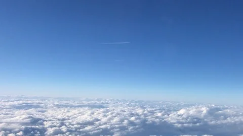 Clouds and aircraft Stock Footage 91560375
