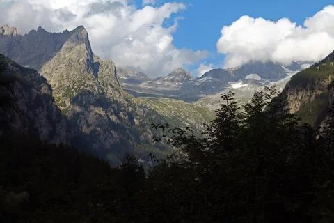 The clouds and the Alps Foto stock