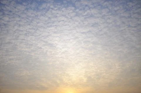 Clouds And Blue Sky For Background during sunrise Foto stock