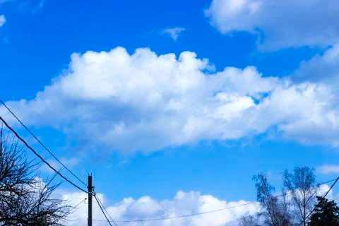 Clouds and blue sky background with copy space Foto stock