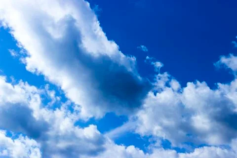 Clouds and blue sky background with copy space Stock Photos