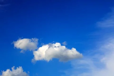 Clouds and blue sky background with copy space. Foto stock