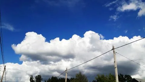 Clouds and blue sky background with copy space Stock Photos