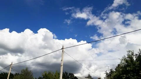 Clouds and blue sky background with copy space Stock Photos