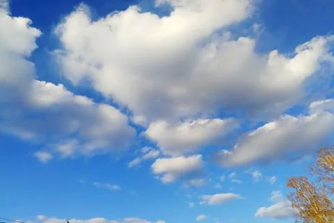 Clouds and blue sky background with copy space Stock Photos