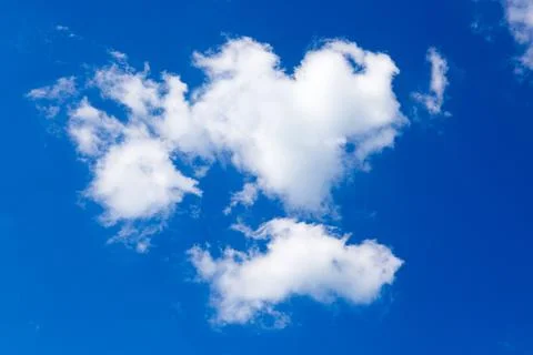 Clouds and blue sky background with copy space. Stock Photos