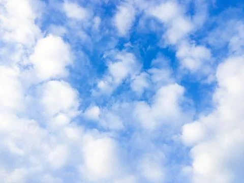 Clouds and blue sky with copy space background Stock Photos