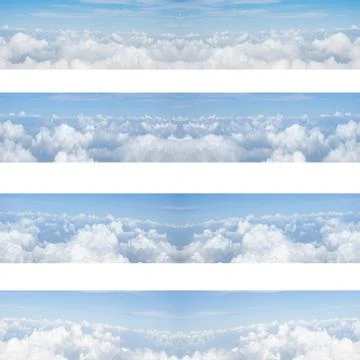 Clouds and blue sky seamless pattern background Foto stock