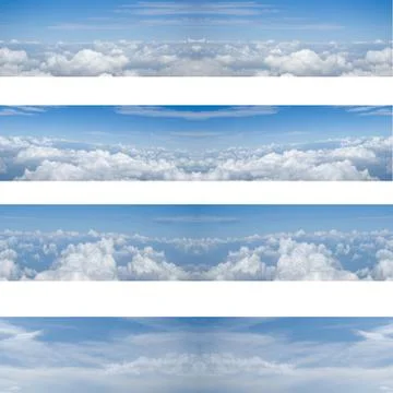 Clouds and blue sky seamless pattern background Foto stock