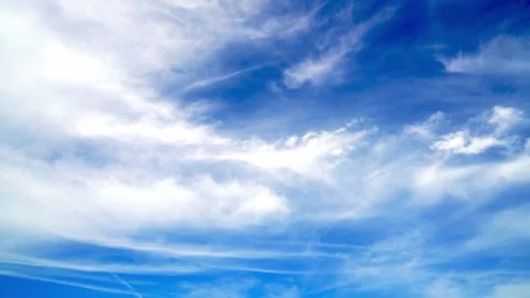 Clouds and blue sunny sky,  white clouds over blue sky, Aerial view,  Video stock 311519970