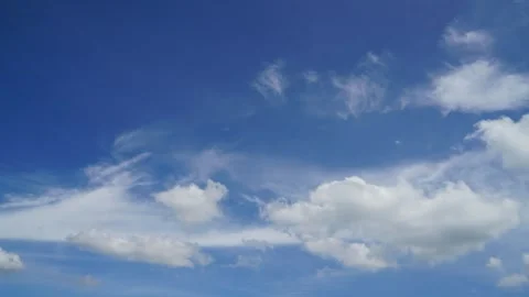Clouds and blue sunny sky,  white clouds over blue sky, Aerial view,  Video stock 311520140