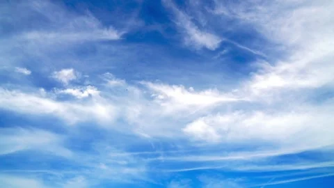 Clouds and blue sunny sky,  white clouds over blue sky, Aerial view,  Video stock 311520155