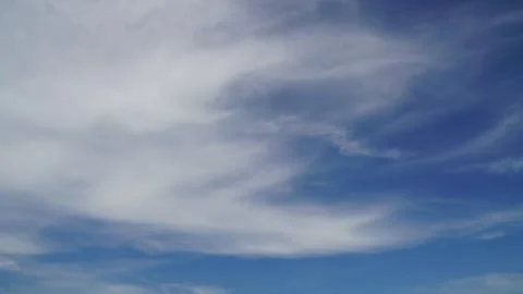 Clouds and blue sunny sky,  white clouds over blue sky, Aerial view,  Video stock 311520338