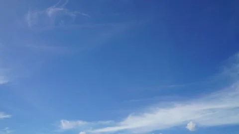Clouds and blue sunny sky,  white clouds over blue sky, Aerial view,  Video stock 311520365