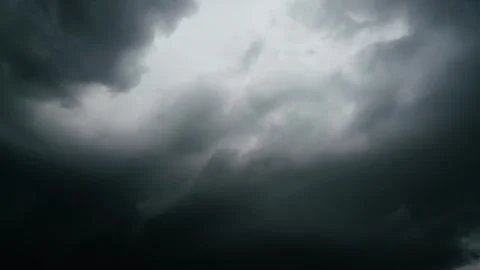 Clouds and blue sunny sky,  white clouds over blue sky, Aerial view,  Video stock 311520373