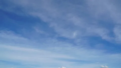 Clouds and blue sunny sky,  white clouds over blue sky, Aerial view,  Video stock 311520401