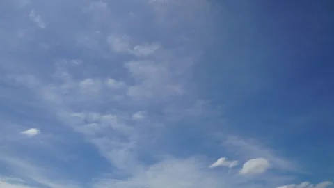 Clouds and blue sunny sky,  white clouds over blue sky, Aerial view,  Stock Footage 311644987