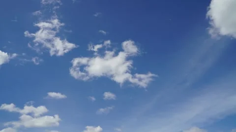 Clouds and blue sunny sky,  white clouds over blue sky, Aerial view,  Stock Footage 311645005