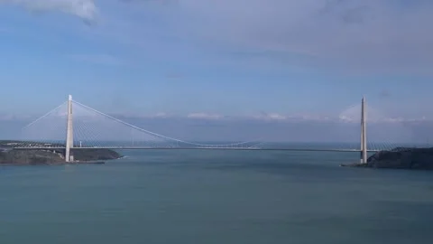 Clouds and bridge Video stock 147490285