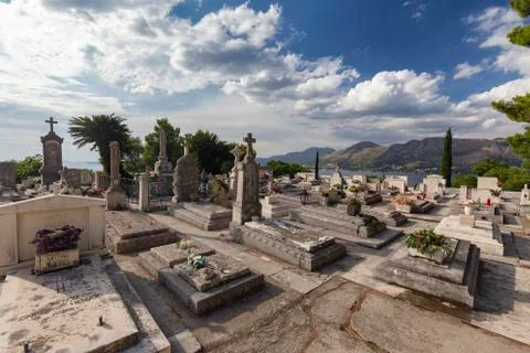 Clouds and Cemetery Stock Photos