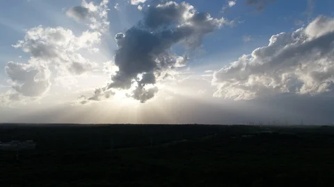 Clouds and the city! Video stock 92376756