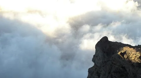 Clouds and Cliff Stock Footage 62780498