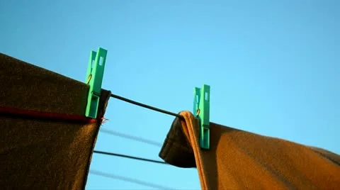 Clouds and clothes 02 Stock Footage 12517106