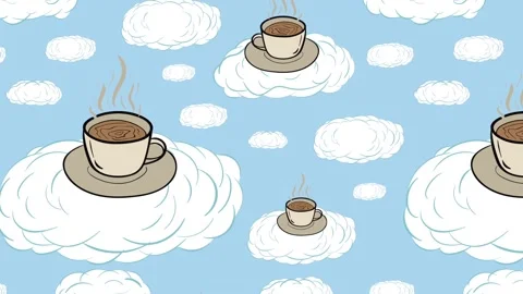 Clouds and coffee Stock Footage 93581159