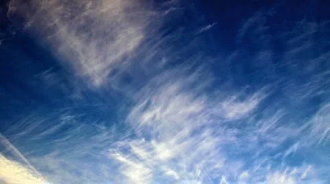 Clouds and contrails, timelapse 動画素材 958703