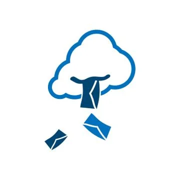 Clouds and e-mail. illustration in vector format Stockillustratie