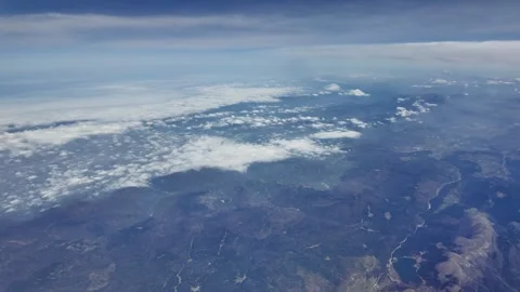 Clouds and earth in the atmosphere, view of the world from the atmosphere Stock Footage 273991617