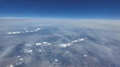 Clouds and earth in the atmosphere, view of the world from the atmosphere Stock Footage 273991643