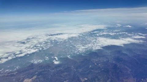 Clouds and earth in the atmosphere, view of the world from the atmosphere Stock Footage 273991904