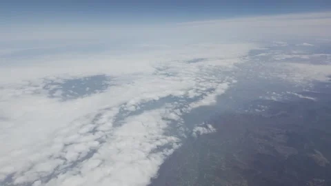 Clouds and earth in the atmosphere, view of the world from the atmosphere Stock Footage 273992258