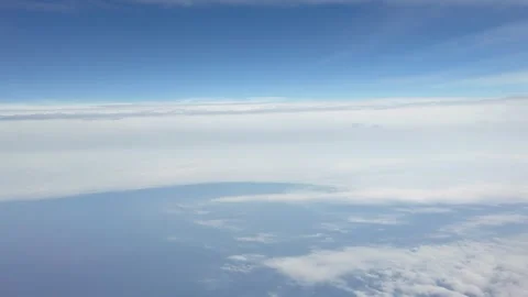 Clouds and earth in the atmosphere, view of the world from the atmosphere Stock Footage 273992442