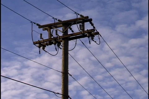 Clouds and Electrical Pole Time Lapse Stock Footage 297147