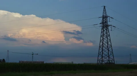 Clouds and electricity Stock Footage 40392442