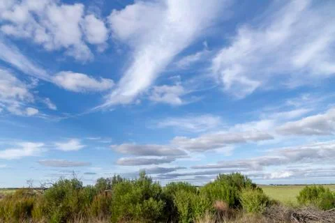 Clouds and field Stock Photos