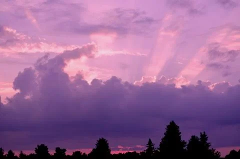 Clouds and God-Light Stock Photos
