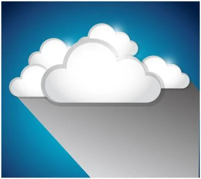 Clouds and gradient shadow. illustration design Stockillustratie