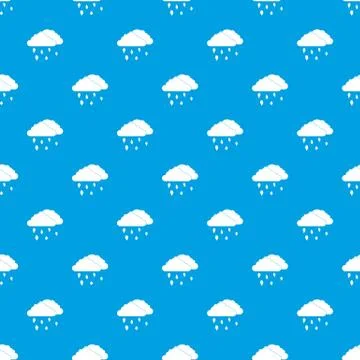 Clouds and hail pattern seamless blue Stock Illustration