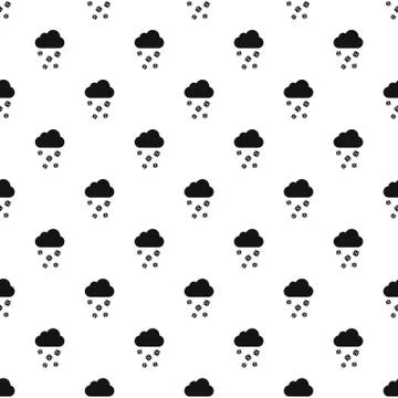Clouds and hail pattern, simple style 스톡 일러스트