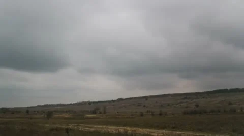 Clouds and hill Stock Footage 9845998