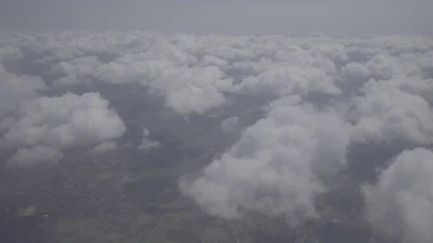 Clouds and horizon from plane 2 59 94fps 1920x1080 Stock Footage 73376643
